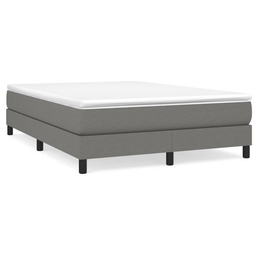 vidaXL Box Spring Bed with Mattress Dark Gray - Queen Size