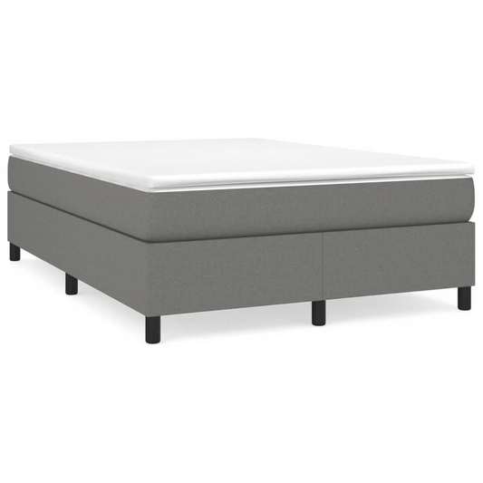 vidaXL Box Spring Bed with Mattress Dark Gray
