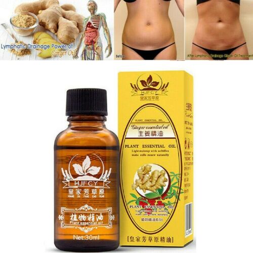 Lymphatic Drainage Ginger Oil Therapy Massage Plant Essential Oil