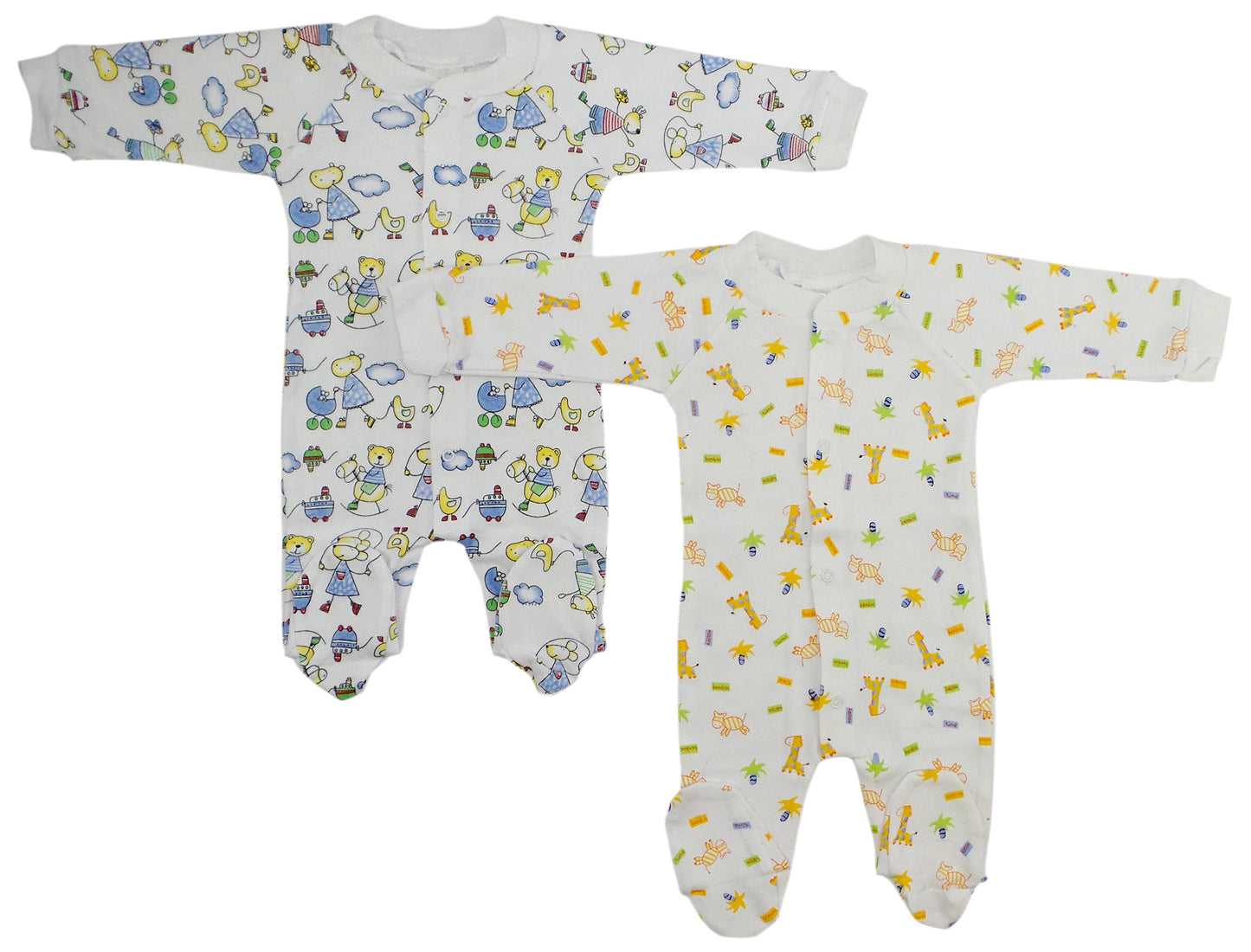 Baby PJs Sleep & Play (Pack of 2)