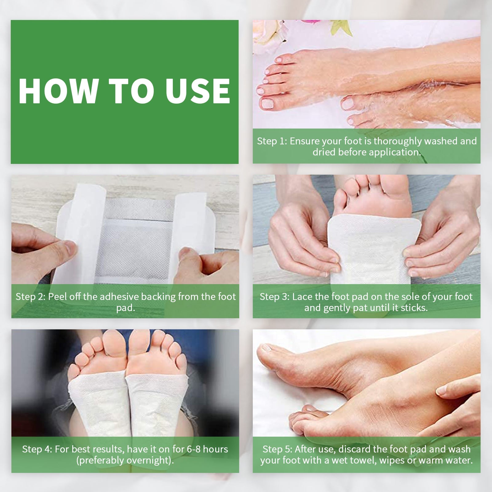 how to use foot patch