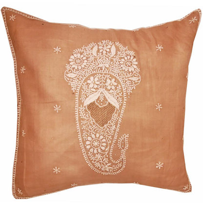 Brinda Embroidery Design Silk Fabric Cushion Cover Design Home Accent