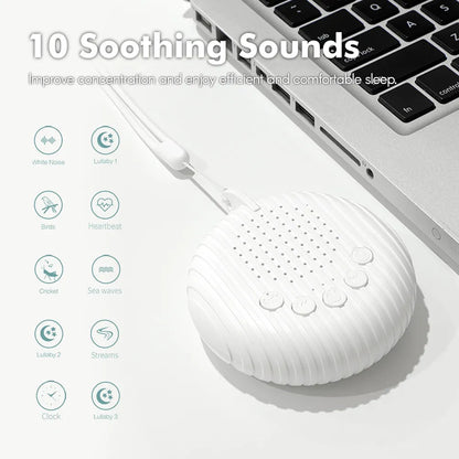 White Noise Sound Machine Portable Baby Sleep Machine 10 Soothing