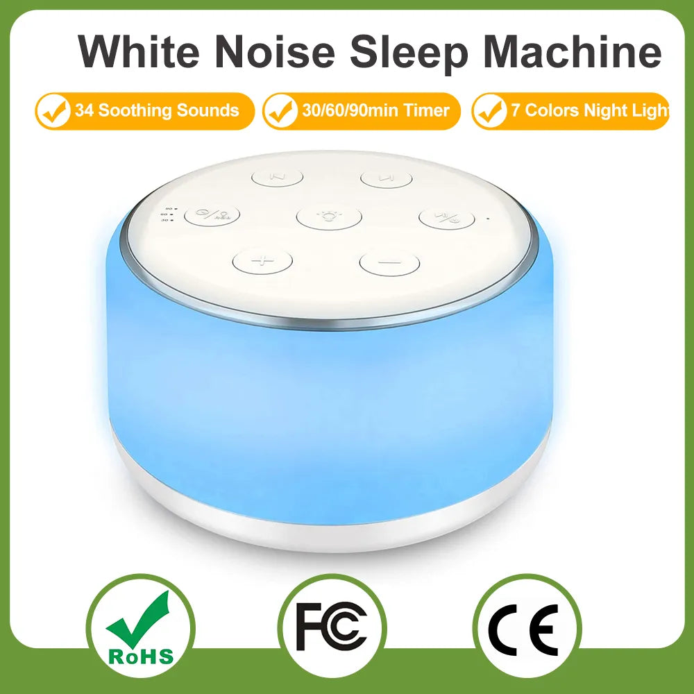 White Noise Machine Desktop Sleep Sound Machine for Baby Sleep Soother
