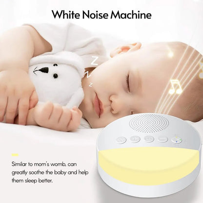 Baby White Noise Machine Kids Sleep Sound Player Night Light Timer