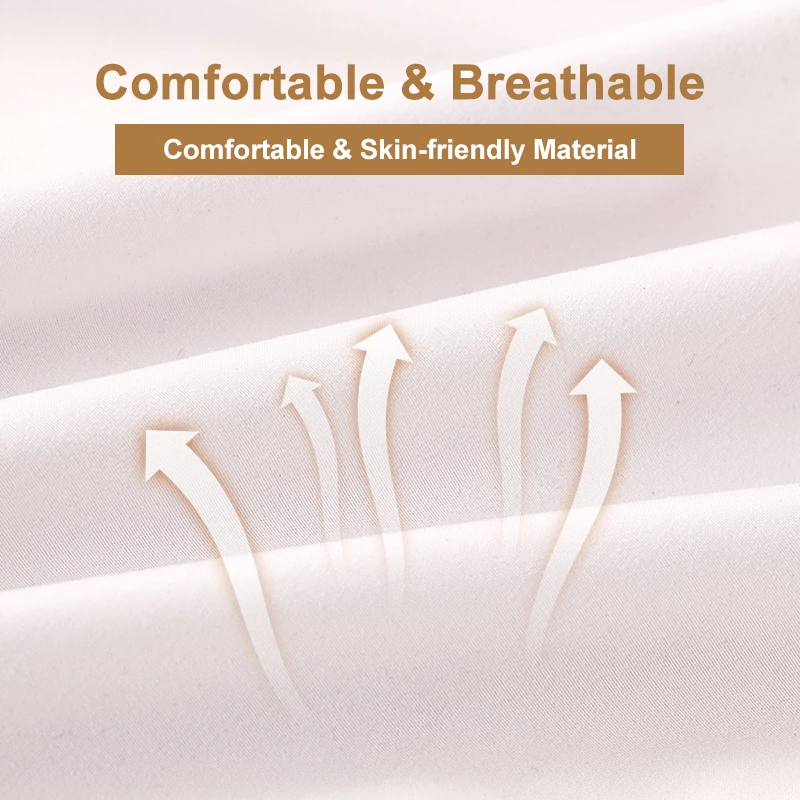 Solid Waterproof Bed Mattress Protector with Elastic Band Breathable