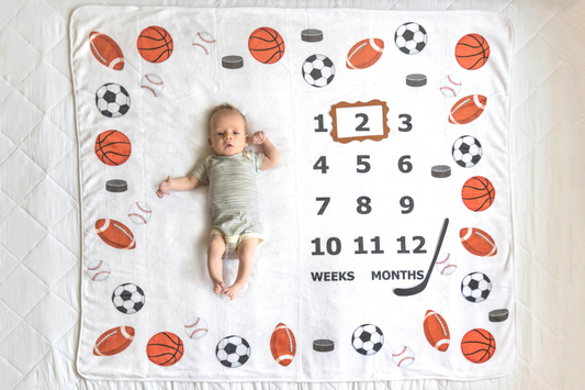 Sports Baby Milestone Blanket