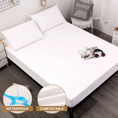 Waterproof Bed Mattress Protector with Elastic Band Breathable