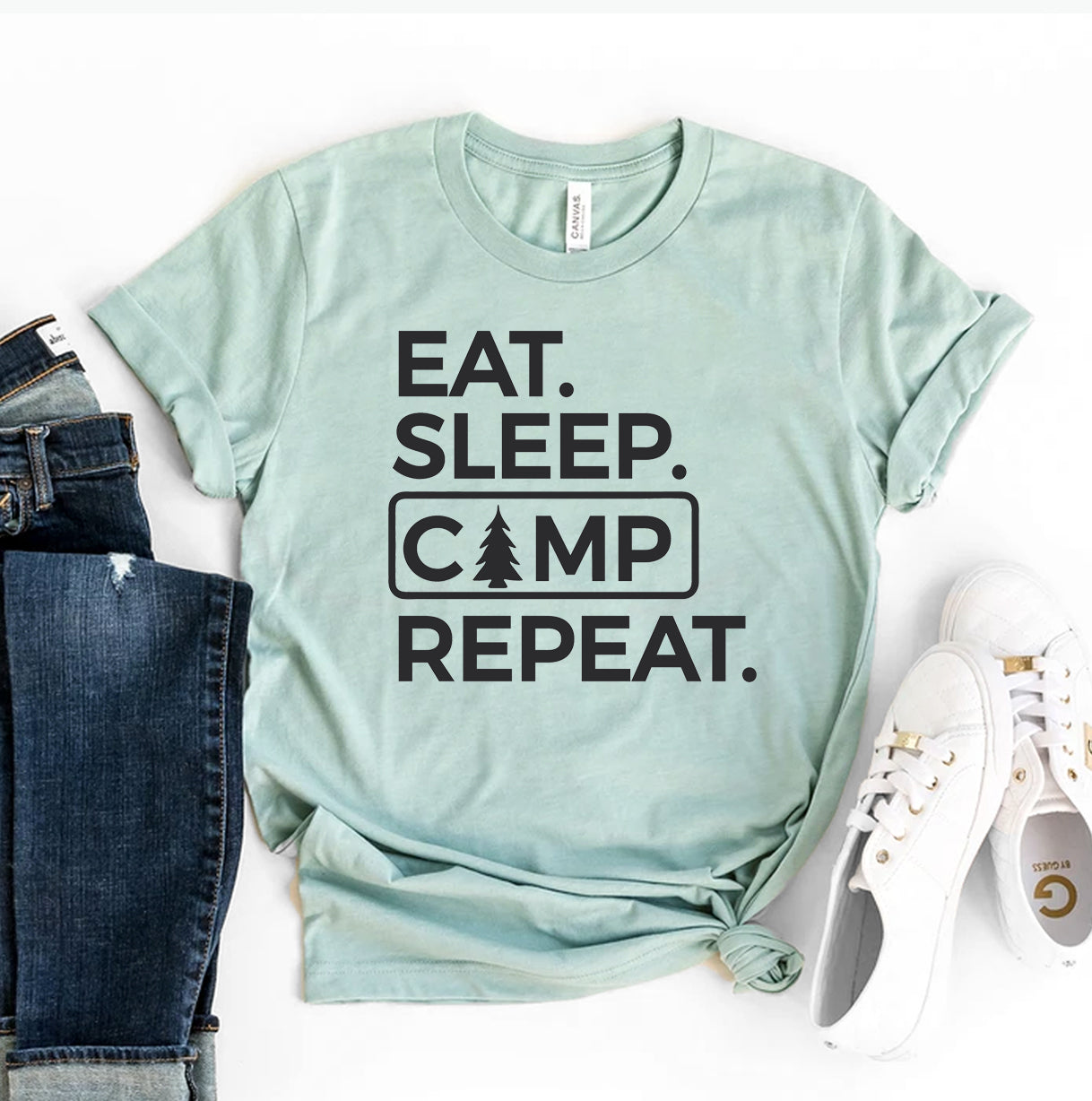Eat Sleep Camp Repeat T-shirt