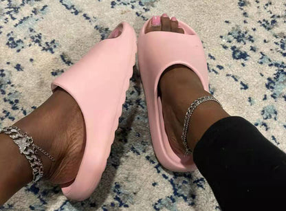 Cloud Pillow Slippers for Women - Pink Girl Slides,Shower Shoes