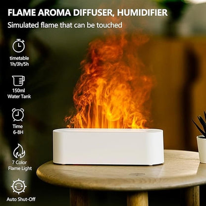 Flame Essential Oil Diffusers, Upgrade 7 Colour Lights Aromatherapy
