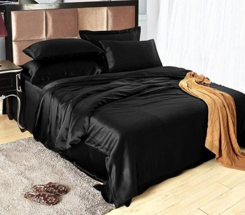 25 Momme Luxury Seamless 4pcs Pure Mulberry Silk Bedding Set with 1