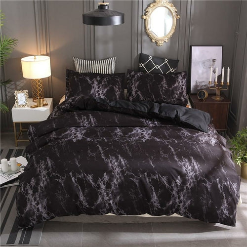 Marble Pattern Bedding Sets Polyester Bedding Cover Set 2/3pcs Twin